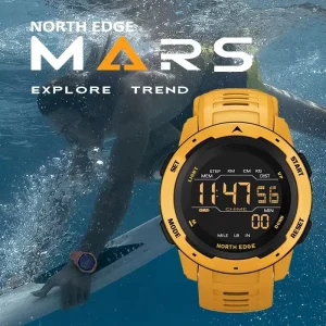 Mens Smart Watches Sports Dual Time Running Pedometer Countdown Waterproof 50m Digital Alarm Clock Montre Pour Homme