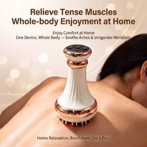 Meridian Brush Smart Shoulder and Neck Massage Gua Sha for Full Body, Legs, and General Use
