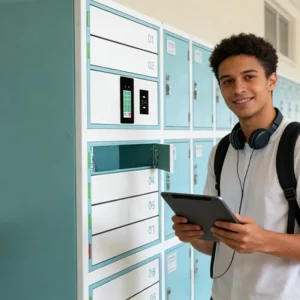 Metal Charging Locker Cabinet for Education USB-C Fast Charging with LED Indicators & Secure Access