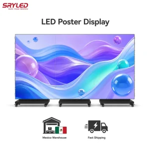 Mexico Stock P2.5 Portable Tri fold Standee Totem Pantalla LED Display Poster Wedding Advertising Movie Theater Posters Screen