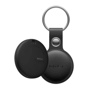 MiLi MiTag with Leather Case GPS Smart Tracker Wi Fi Positioning for Elderly & Pet Tracking Real Time Tracking Anti Lost Plastic