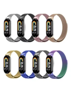 Milanese Magnetic Loop for Xiaomi Smart Band 8 NFC Strap Sport Stainless Steel Strap Replacement Mi Band 8 Bracelet