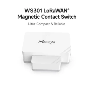 Milesight WS301 LoRaWAN Door Window Sensor 5 Years Battery Life D2D Low Latency Linkage IP5X Rated NFC enabled Wireless Magnetic