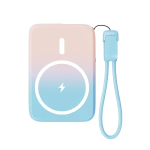 Mini 10000mAh Power Bank With Built in Cable 3C Certified Fast Charging Portable Mobile Charger Custom Logo Available