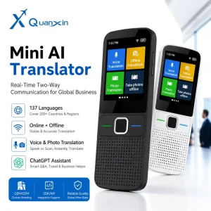 Mini AI Translation Device Portable Two-Way Online Offline Wireless Voice Translator 137 Languages