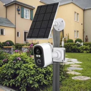 Mini Camera Tuya Security Alarm System PTZ Wireless Solar Panel Outdoor Night Vision Camera Home PIR Detection Smart Monitoring
