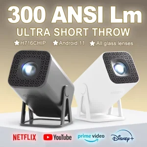 Mini Projector 4k Android Smart Wifi 3d Hologram Outdoor Portable Home Theater Short Throw Projector with Speakers