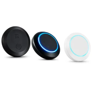 Mini Round Pet GPS Tracker Anti Lost Locator With LED Ring Light Smart Positioning Tag for Dog Cat Collar