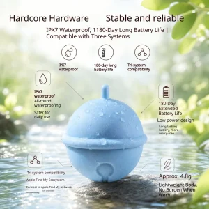 Mini Sized Waterproof AirTag Style Global Anti Loss Tracking Collar for Cats Dogs Outdoor Travel Safety Smart GPS Pet Tracker