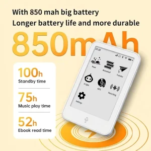 Mini Smart AI E reader 3.68 Inch Touch Screen E book Device 850mAh Long Battery Life WiFi Support Student Reading Gift