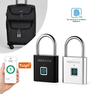 Mini Smart Fingerprint Padlock 1 Second Quick Unlock Support 10 Fingerprints High Recognition Rate Rechargeable Keyless Lock