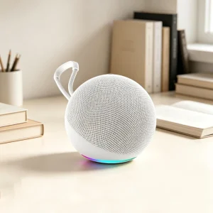 Mini Smart Speaker LED Lighting Communication Wall Bracket Card Wireless Wifi Fabric Speaker