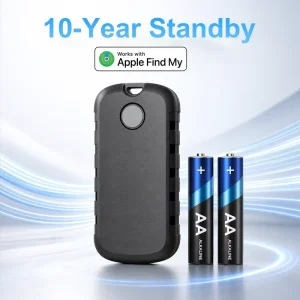 Mini Tracker Personal Tracking Device for Elderly Black Plastic 10 Year Battery Life IOS Compatible Smart Locator