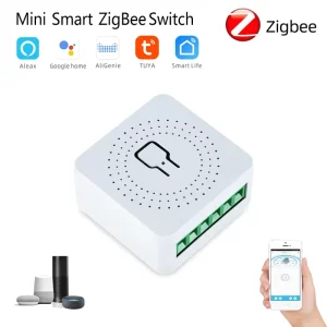 Mini Tuya Zigbee Smart Switch Relay Module 1 Way Wireless Light Switch