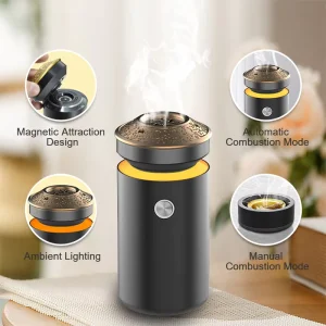 Mini USB Essential Oil Nebulizer Diffuser Rechargeable Waterless Aluminum Portable Aromatherapy Scent Diffuser for Bedroom
