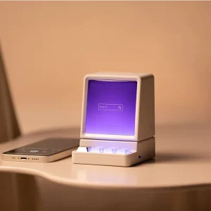 Mini Wireless LED RGB Lighted Speaker Smart Home Outdoor Gadgets S01 Metal Plastic Cabinet Fashion Style