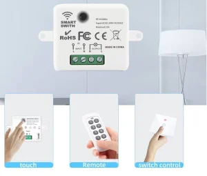 Mini Wireless Smart Switch Light Electrical 433MHZ RF 8 Key Remote Control Relay Receiver Home Led Lamp ON OFF 220V