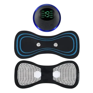 Mini Wireless Smart TENS Units Pad Electrical Butterfly Massager 12 Modes Pulse Treatment Full Body Relaxer