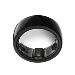 Mini Women Men Smart Ring for Mobile Phone App Control Fitness Tracker Wireless Charging Case Gold Waterproof Durable Titanium