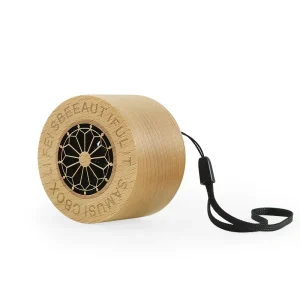 Mini Wooden for Touch Control Retro Wireless Subwoofer Portable Outdoor Home Smart Speaker Battery Powered Display Screen