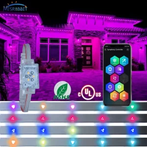Misrabbit DC48V IP68 RGB/RGBW Smart App Controlled Rechargeable Outdoor Landscape Lighting Soffit LED Lights Christmas Light