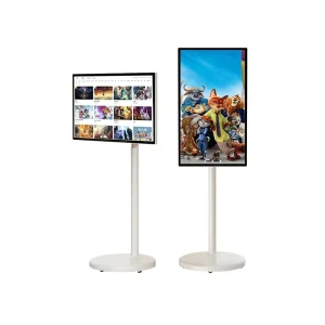 Mobile Smart 32-inch Android Touch Screen Display for Home | Interactive Education Use with Floor Stand