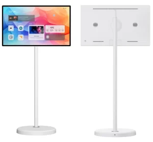 Mobile Smart Screen TV Digital Signage Wireless Movable Touchscreen Android 4K Portable Display for Shopping Mall & Elevator Use