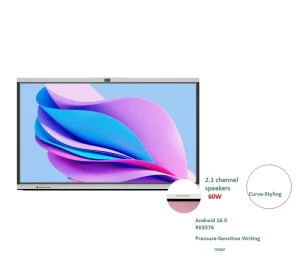 Mobile Stand 55 65 75 86 98 Inch 4K UHD All In One Digital Touch Screen Smart Board Interactive Whiteboard School OEM
