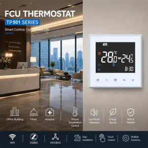 Modbus Fan Coil Unit Thermostat Smart WIFI OEM Smart Thermostat 24V 240V HVAC Temperature Controller for Central Air Conditioner
