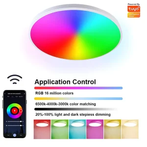 Modern 37cm Smart LED Ceiling Light BT I-Link APP Home Voice Control RGB CCT Color Dimmable Remote Intelligent DIY Lighting