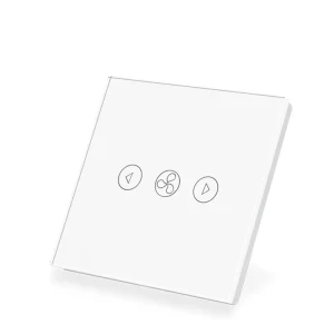 Modern Comans Tuya WiFi Smart Switch Supplier EU PC Material Glass Touch Fan Speed Controller for Ceiling Fan APP Control Home
