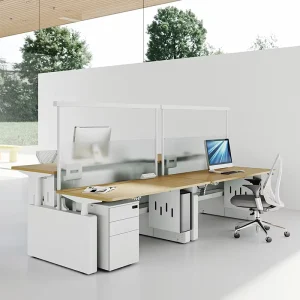 Modern Convertible Smart Office Desk Electric Lifting System Dual Motors 120kg Capacity Standing Workstation Computer Lift Table