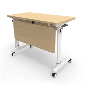Modern Customizable Modular Metal Desk Wood with Wheels Foldable Training and Working Table for Home Office Iron Material