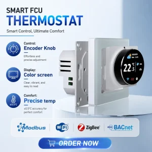 Modern Design Colorful Screen Thermostat of Programmable Water Floor Heating Gas Boiler Temperature Controller Thermostat