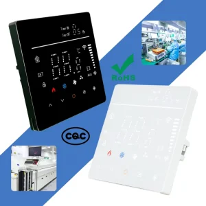 Modern Design Digital Fan Coil Thermostat with Touch Screen Wifi Thermostat for Air Conditioning Temperature Control Thermostat