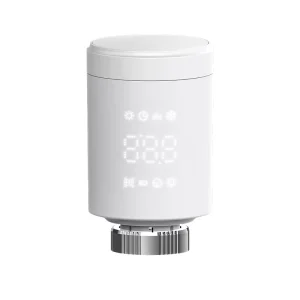 Modern Design Smart WiFi Thermostatic Radiator Valve White Thermostat for Flexible Hydronic Floor Heating System Parts Brass