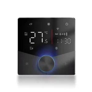 Modern Design Tuya Smart Programmable Room HVAC Thermostat Zigbee Nest WiFi Lora Fan Coil Hotel Use AC200-240V 5-35C