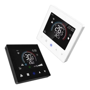 Modern Design Wifi Fan Coil Thermostat with Remotely Smart Life Thermostat for Air Conditioning 2 Pipes AC Thermostat