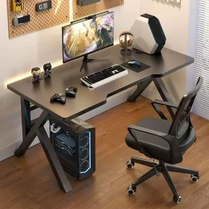 Modern Home Furniture K Shaped Thickened Frame Gaming Table Desk Groove Design Desktop Esports Computer Table