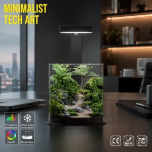 Modern Minimalist Desktop Vivarium Full Spectrum LED Grow Light for Moss Landscape Terrarium Factory Vendor