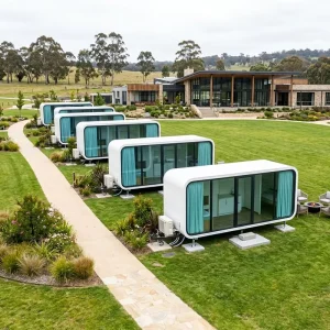Modern Prefab Apple Cabin House Luxury Modular Living Unit for Mountain and Seaside Resort