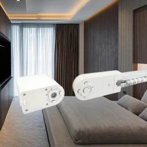 Modern Smart Curtain Kit with Mini Motor Tuya WiFi & Alexa Voice Control for Home for Office Living Room Bedroom Indoor Use