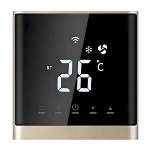 Modern Smart Room Temperature Controller for Hotel HVAC Systems Gold Adjustable Digital Thermostat Google Home/Alexa WIFI