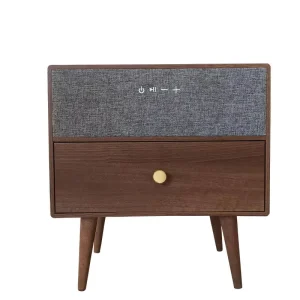 Modern Speaker with Wireless Charging Bedside Table Music Player & Sensor Light Smart Storage Platform Speaker