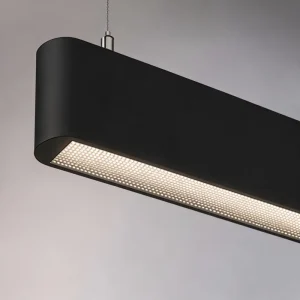 Modern Suspended LED Linear Pendant Light with Tunable White and Smart Dimming for Office Retail Commercial Spaces