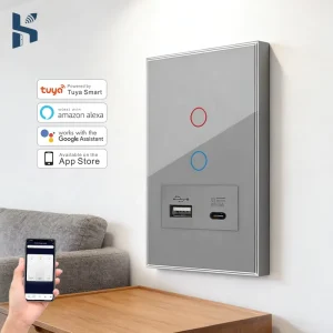 Modern Tuya WiFi Smart Light Switch Remote APP Control Smart Home Wall Switch