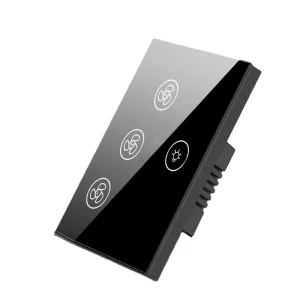 Modern Wall Fan Remote Switch Smart Wifi Speed Controller Touch Screen Regulator Switch Tempered Glass Panel SM US CM12