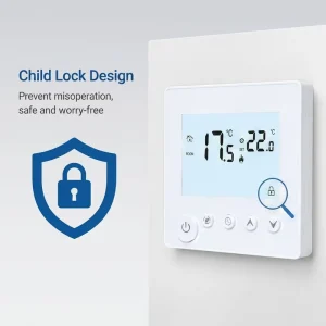 Modern WiFi Digital Thermostat with Large LCD Display Smart Home Temperature Control System for Residential