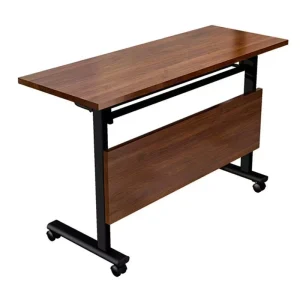 Modern Wooden Folding Table From Factory Suitable for Training or Meeting Room Foldable Table with Wheel