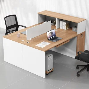 Modular Expandable Industrial Modern Customizable Office Workstation Desk Storage Hutch 2 6 Person Wooden Table Staff Office